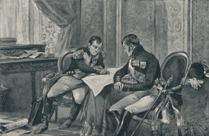 Napoleon and Alexander at Tilsit Studying The Map of Europe, 1807, 1896