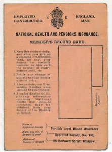 National Health and Pensions Insurance Card: Members Record Card