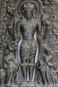 National Museum of India, Delhi. Vishnu. Pala, 9th-10th century A.D. Eastern India. Stone. (detail) India.
