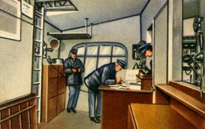 Navigation Room on Board a Zeppelin by Unbekannt