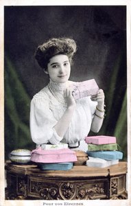 New Year Gift, French Postcard by Unbekannt