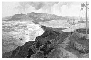 Newcastle, from Nobbys Head, New South Wales, Australia, 1886