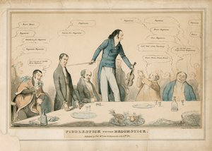 Niccolo Paganini - caricature by Unbekannt