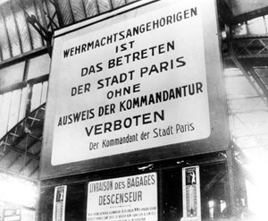 Notice in a Railway Station in German-occupied Paris by Unbekannt