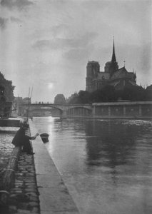 Notre Dame from the river, Paris, 1924