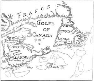 Old Map of Acadia by Unbekannt