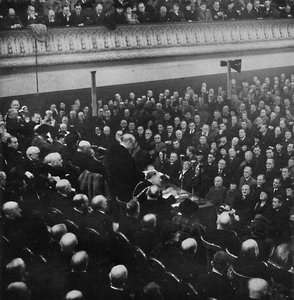 On 27th January, Mr. Churchill Addressed an Audience in Free Trade Hall, Manchester by Unbekannt