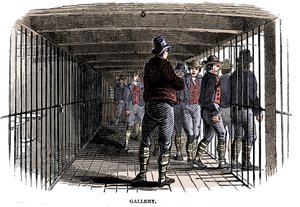 On board a prison hulk by Unbekannt