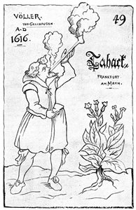 One of the earliest illustrations of smoking