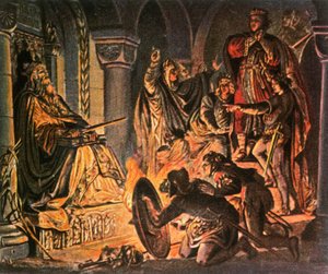 Otto III visits the tomb of Charlemagne