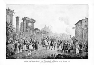 Otto I, King of Greece, landing in Nauplia, 6 February 1833 by Unbekannt