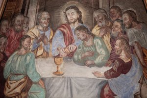 The Last Supper in Our Lady of Assumption Church, Cordon, France by Unbekannt