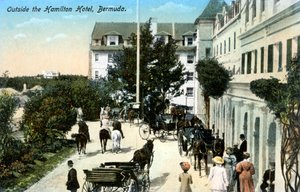 Outside the Hamilton Hotel, Bermuda, c1900s by Unbekannt