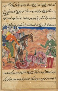 Page from Tales of a Parrot Tuti-nama: Fifty-second Night: The King Asks the Pious Man by Unbekannt