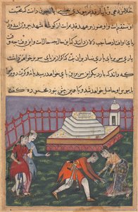 Page from Tales of a Parrot Tuti-nama: Thirty-third Night: Hearing Her Declaration of Love