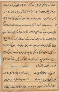 Page from Tales of a Parrot Tuti-nama: text page by Unbekannt