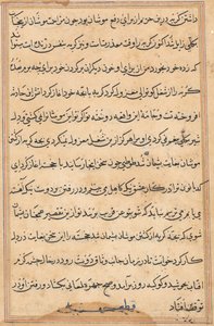 Page from Tales of a Parrot Tuti-nama: Text Page by Unbekannt