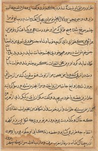 Page from Tales of a Parrot Tuti-nama: text page by Unbekannt