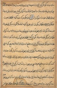 Page from Tales of a Parrot Tuti-nama: Text Page, c. 1560 by Unbekannt