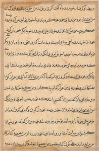 Page from Tales of a Parrot Tuti-nama: text page by Unbekannt