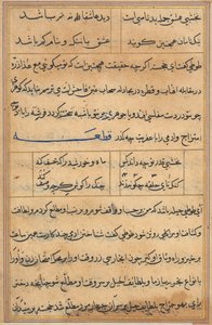 Page from Tales of a Parrot Tuti-nama: text page by Unbekannt