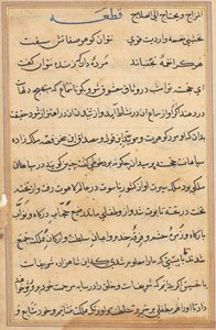 Page from Tales of a Parrot Tuti-nama: text page by Unbekannt