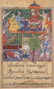 Page from Tales of a Parrot Tuti-nama: text page, c. 1560 by Unbekannt