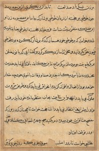 Page from Tales of a Parrot Tuti-nama: Text Page by Unbekannt
