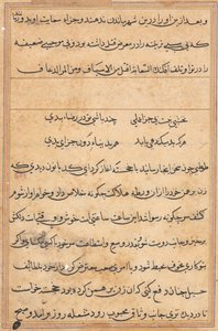 Page from Tales of a Parrot Tuti-nama: text page