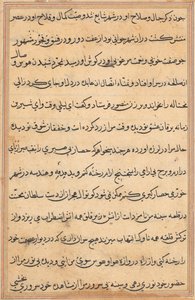 Page from Tales of a Parrot Tuti-nama: text page, c. 1560 by Unbekannt