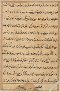 Page from Tales of a Parrot (Tuti-nama): Text Page, c. 1560 by Unbekannt