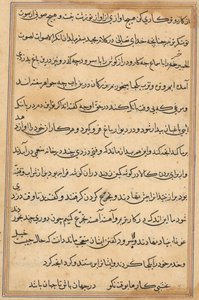 Page from Tales of a Parrot Tuti-nama: text page, c. 1560 by Unbekannt
