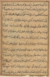 Page from Tales of a Parrot Tuti-nama: Text Page by Unbekannt