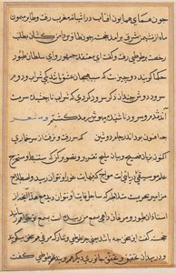Page from Tales of a Parrot Tuti-nama: text page by Unbekannt