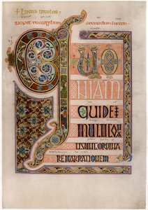 Page of Illuminated Text from the Gospel of St Luke, c700