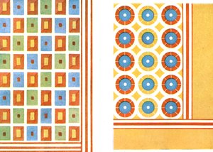 Painted ceiling patterns in the tomb of Nebamon at Thebes, Egypt by Unbekannt