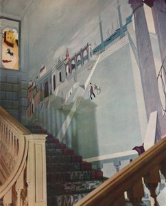 Painted fresco for a staircase