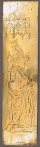 Panel from a Triptych with Bishop Saint, German, Mid-15th Century by Unbekannt