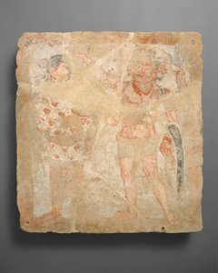 Panel with the god ShivaOesho and worshiper by Unbekannt