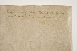 Papal Bull Confirming Charter of Bishop Henry Wardlaw, Verso