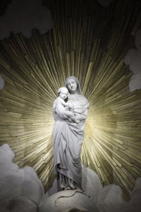 Virgin and Child Statue in Saint-Francois-Xavier Church, Paris, France by Unbekannt