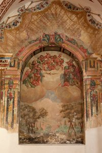 Parish Church of San Agustín. Interior. A Chapel. Wall Paintings. School of Zurbaran. Baroque. 17th Century.