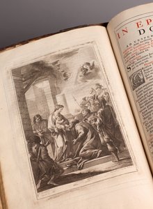 Parish museum. Missal in Latin. Engravings from Joachim Ballester. Paper and leather. 18th century. by Unbekannt