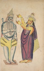 Parvati Placing a Wedding Garland on Shiva