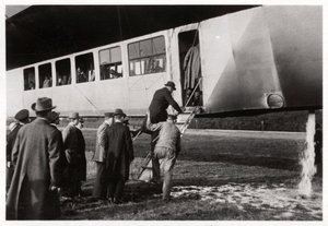 Passengers boarding Zeppelin LZ 11 Viktoria Luise, c1912-1914 1933 by Unbekannt