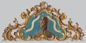 Pediment of an Altar with a Figure of a Saint by Unbekannt