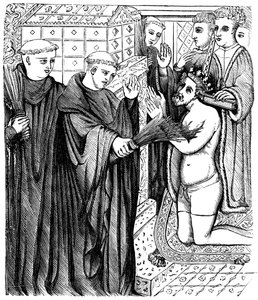 Penance of Henry before the shrine of Thomas a Becket by Unbekannt