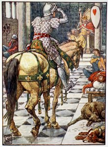 Percival Obtains the Shield of the Beating Heart, 1911 by Unbekannt