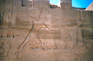 Pharaoh Seti, Capture of Slaves, Luxor, Egypt by Unbekannt