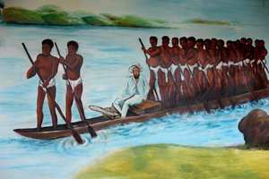 Pierre Savorgnan de Brazza painting, Brazzaville, Congo by Unbekannt